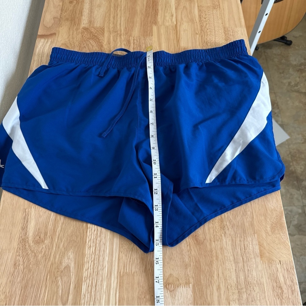 Under Armour Women’s Active Lined Drawstring Shorts Blue/white Heatgear Size L - Picture 8 of 8